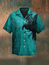 Herren Raben Omen Die Weisheit von Odin erwartet kurzärmliges Hemd zartstils